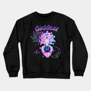 Zodiac Leo Goddess Queen Horoscope Crewneck Sweatshirt